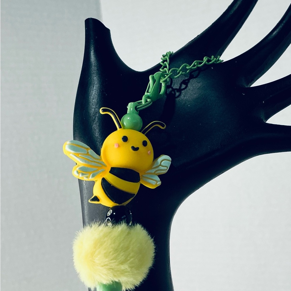 Yellow and Black Bee charm for a Tumblr or purse charm